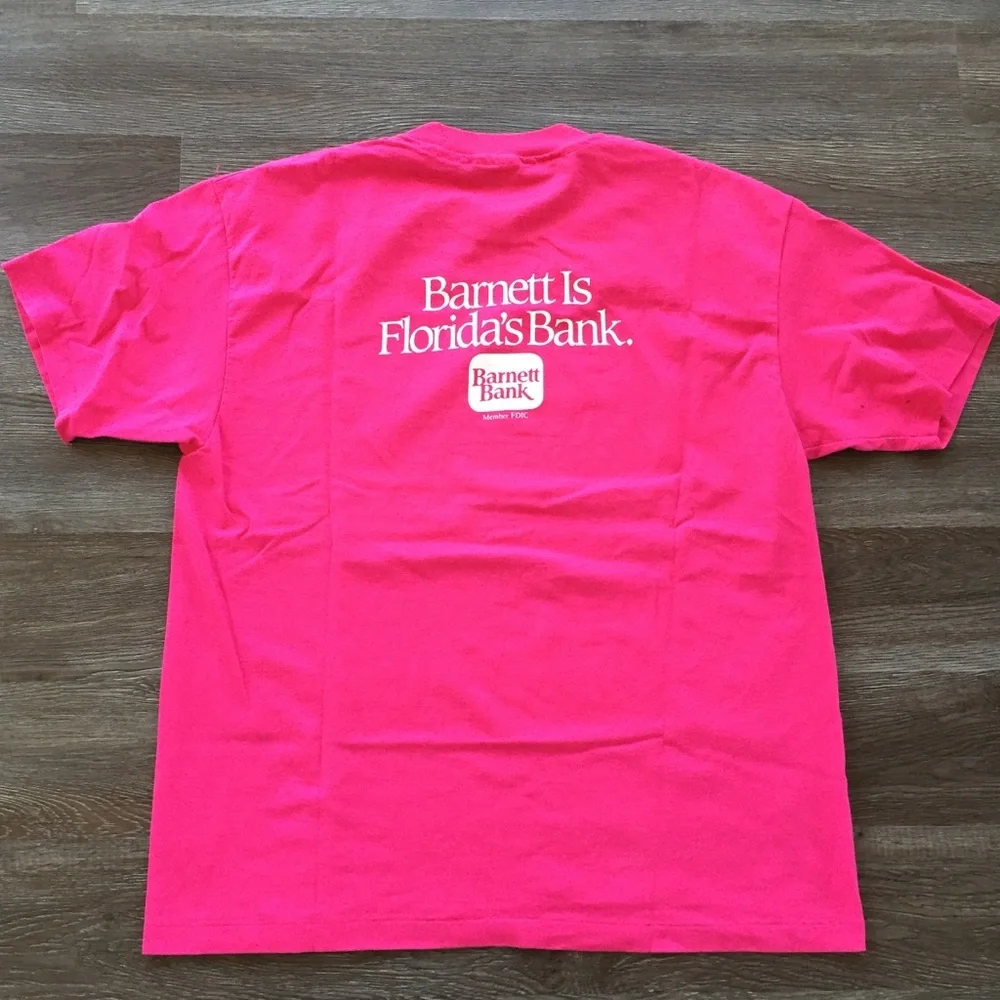 Vintage 1990’s Single Stitch T-Shirt Barnett Bank Sunfest Volunteer - Picture 1 of 12
